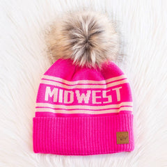 ** MIDWEST BEANIE - HOT PINK **