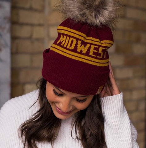 ** MIDWEST BEANIE - MAROON **