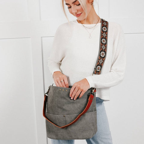 ** BOHO CANVAS TOTE **