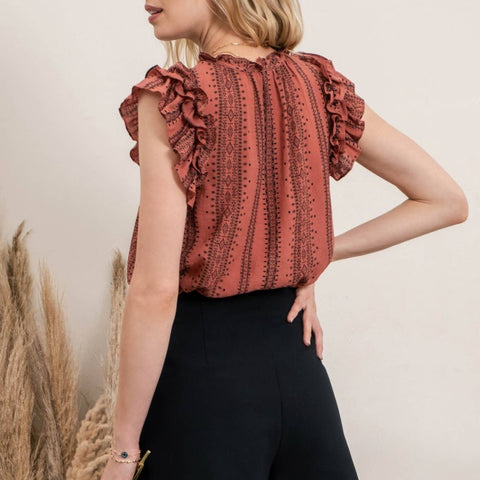 ** RACHEL RUFFLED TOP **