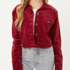 ** BLAIR BURGUNDY CORDUROY JACKET **