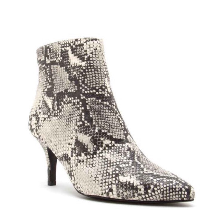 Snakeskin kitten heel sales booties